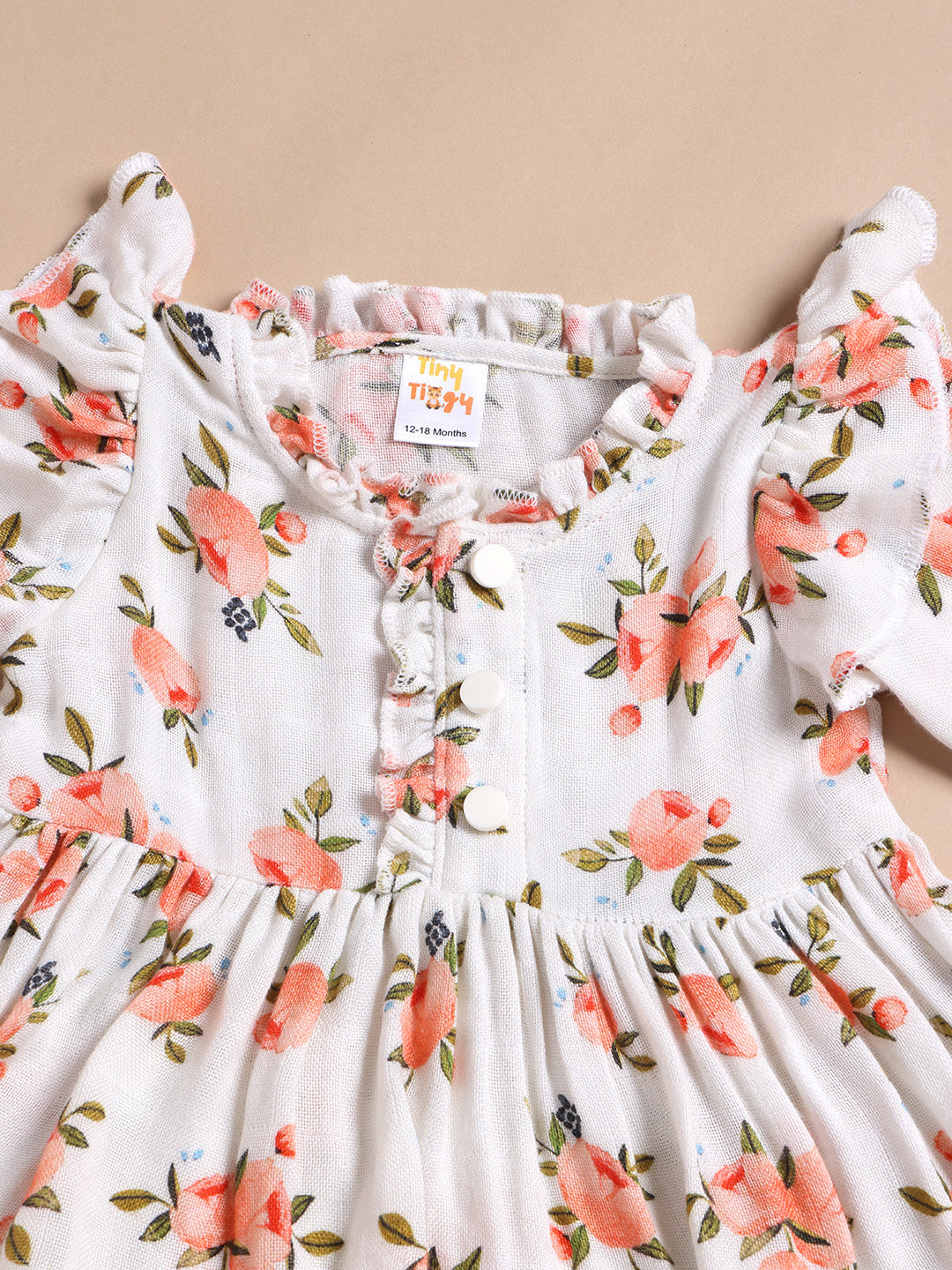 100% Bamboo Muslin Baby Frock with Matching Shorts