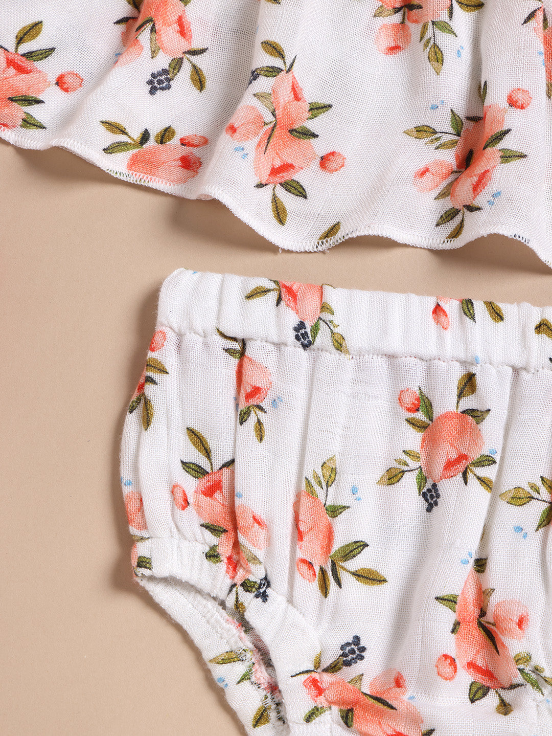 100% Bamboo Muslin Baby Frock with Matching Shorts