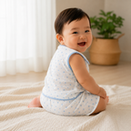 Organic Muslin Starry Jhabla Set