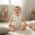 Organic Muslin Little Wheels Print Co-ord Set