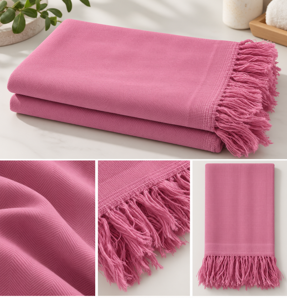 100% Bamboo Non-Terry Bath Towel | Lightweight, Soft & Quick Drying | 270 GSM