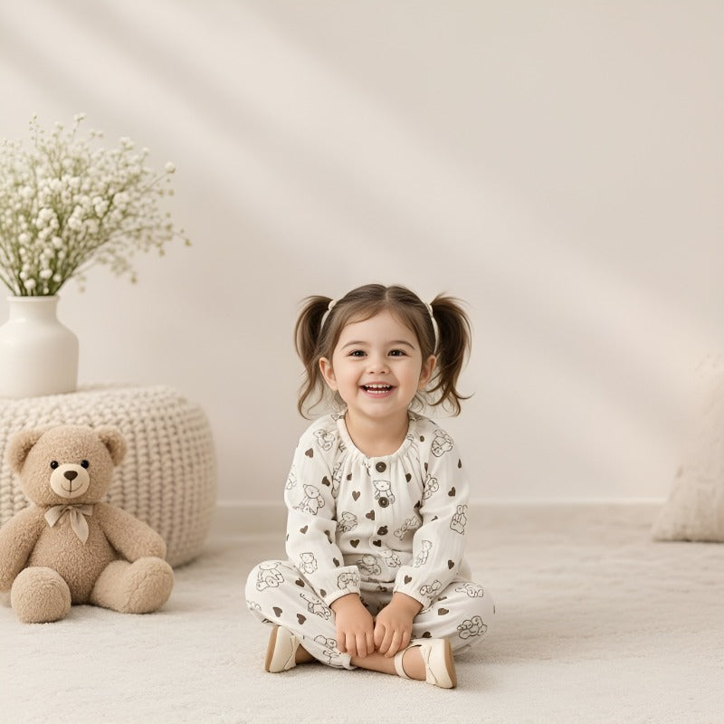 Organic Muslin Cotton Co-ord Set for Girls
