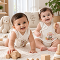 Embroidered Cotton Baby Jhabla with 2 Nappies - Pack of 2