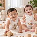 Embroidered Cotton Baby Jhabla with 2 Nappies - Pack of 2