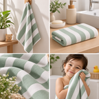 100% Bamboo Hand Non-Terry Towel- Pack of 2-Super Soft & Lightweight, 41 × 71 cm