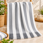 100% Bamboo Non-Terry Bath Towel | Lightweight, Soft & Quick Drying | 270 GSM-gray