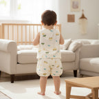 Organic Muslin Little Wheels Print Co-ord Set