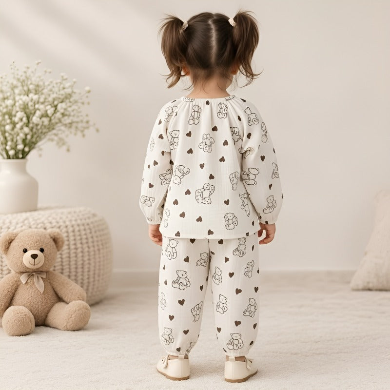 Organic Muslin Cotton Co-ord Set for Girls
