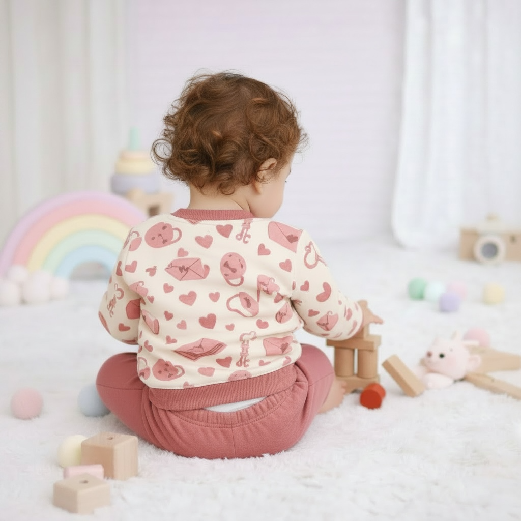 Bamboo Pyjama Set | Soft Printed Top & Jogger Outfit for Infants