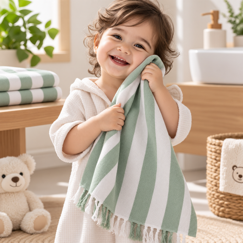 100% Bamboo Hand Non-Terry Towel- Pack of 2-Super Soft & Lightweight, 41 × 71 cm