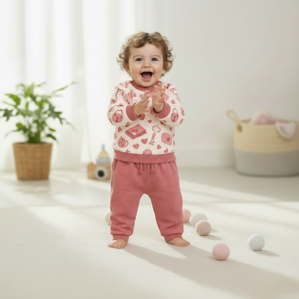 Bamboo Pyjama Set | Soft Printed Top & Jogger Outfit for Infants