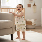 Organic Muslin Little Wheels Print Co-ord Set