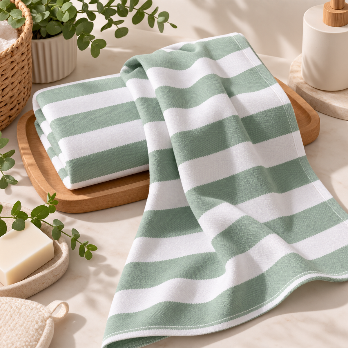 100% Bamboo Non-Terry Bath Towel | Lightweight, Soft & Quick Drying | 270 GSM