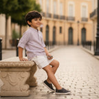 Pure Cotton Mandarin Collar Shirt