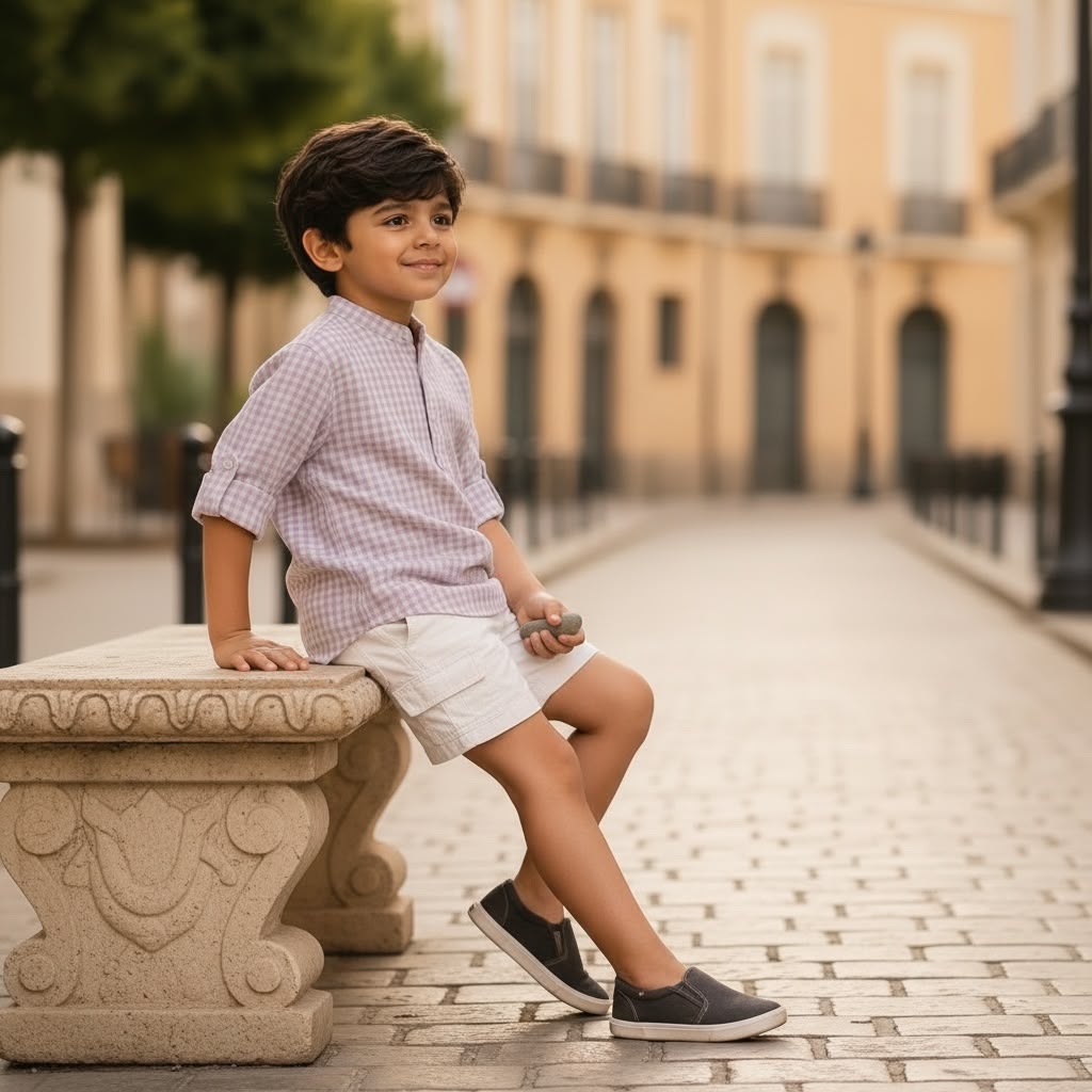 Pure Cotton Mandarin Collar Shirt