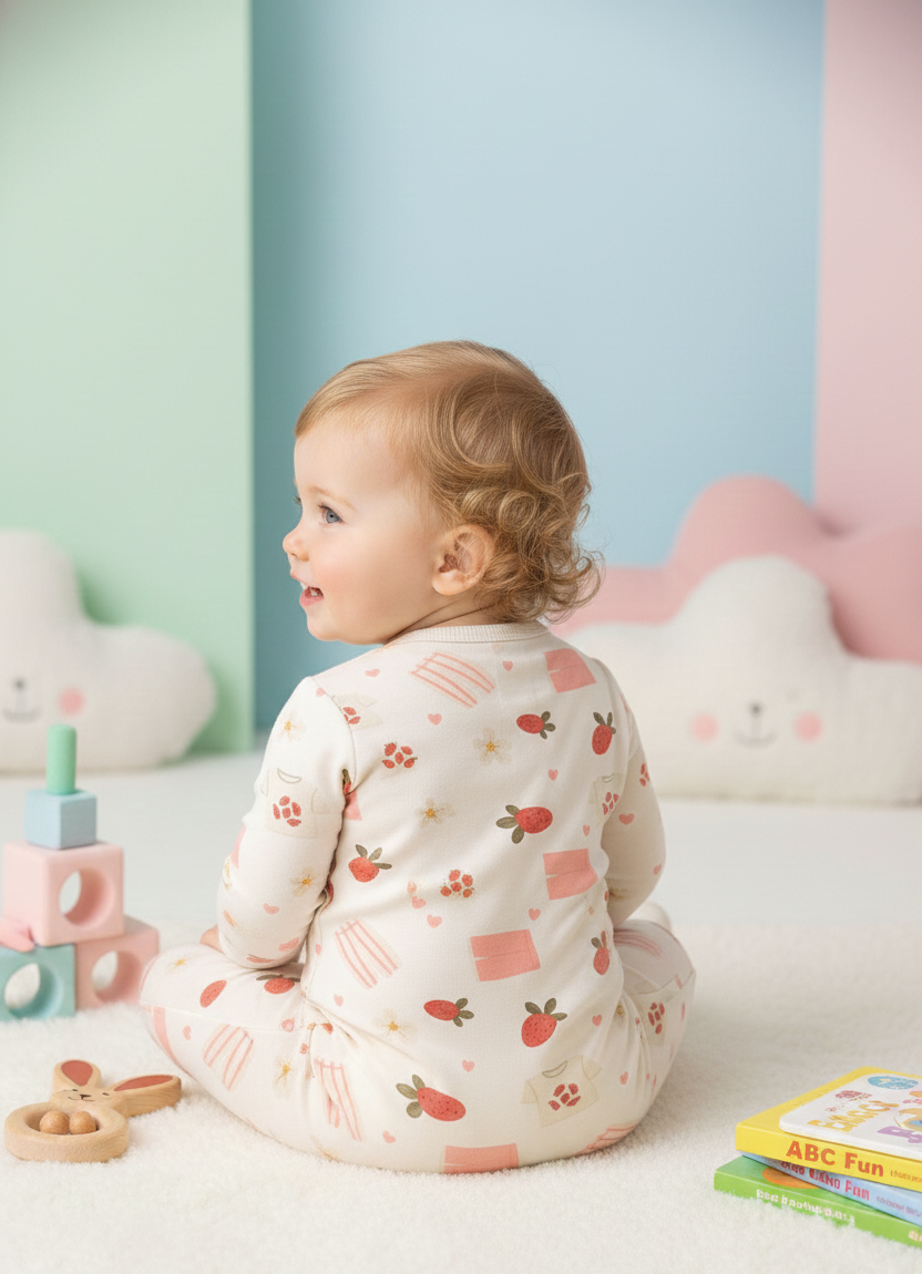 Ultra-Soft Bamboo Cotton Full Sleeves Romper- All season wear