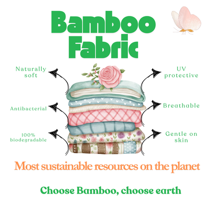 Bamboo Cotton Co-ord set with Handwoven Crochet Flower & Detachable Sleeves