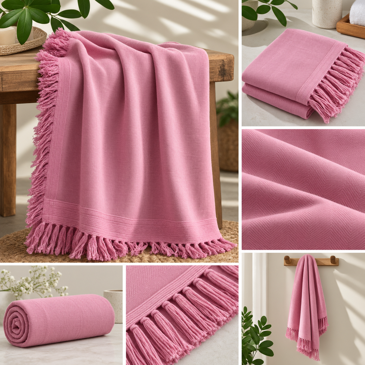 100% Bamboo Non-Terry Bath Towel | Lightweight, Soft & Quick Drying | 270 GSM