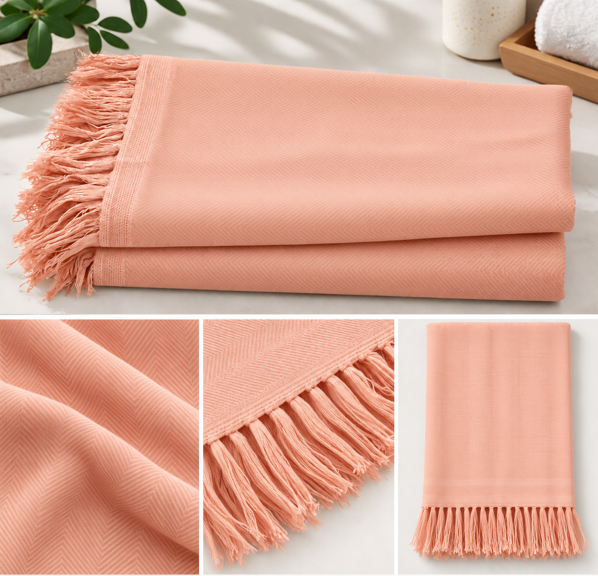 100% Bamboo Non-Terry Bath Towel | Lightweight, Soft & Quick Drying | 270 GSM