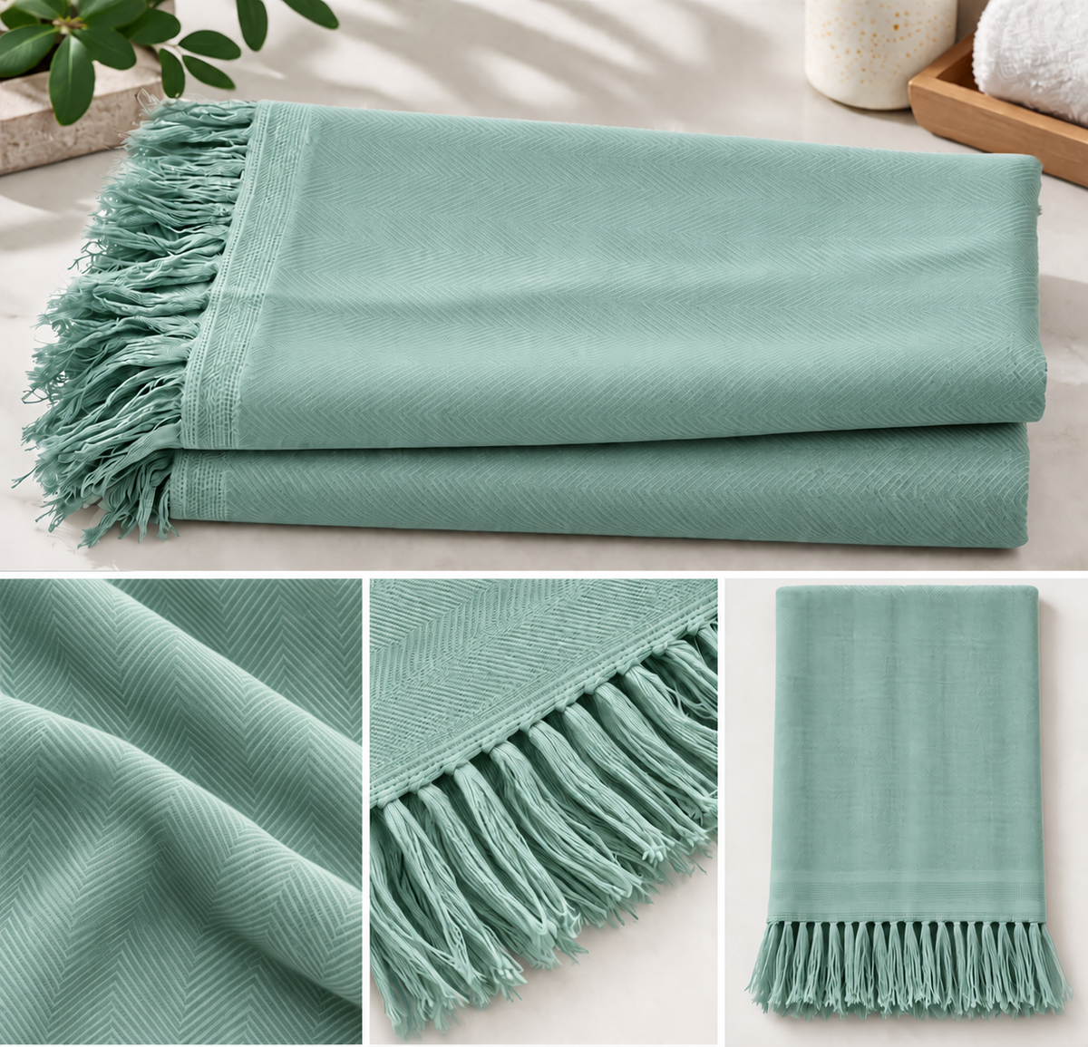 100% Bamboo Non-Terry Bath Towel | Lightweight, Soft & Quick Drying | 270 GSM