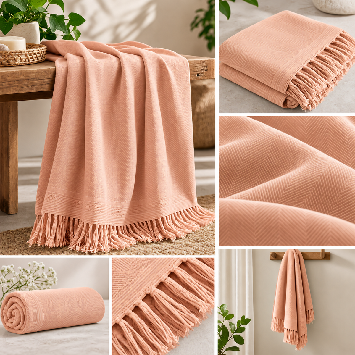 100% Bamboo Non-Terry Bath Towel | Lightweight, Soft & Quick Drying | 270 GSM
