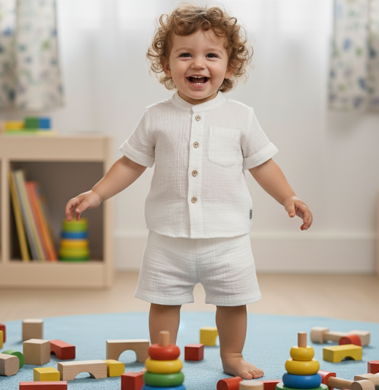Premium Double Gauze Cotton Co-ord Set for Boys