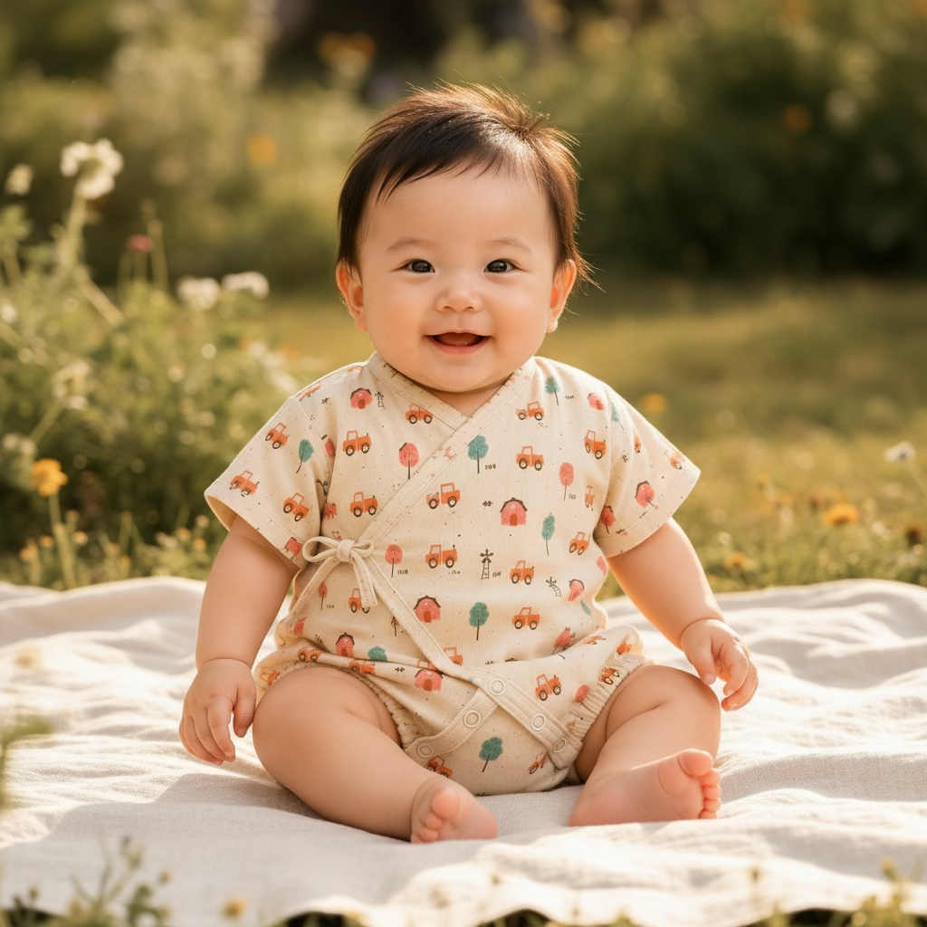 Organic Muslin Baby Onesie | Romper