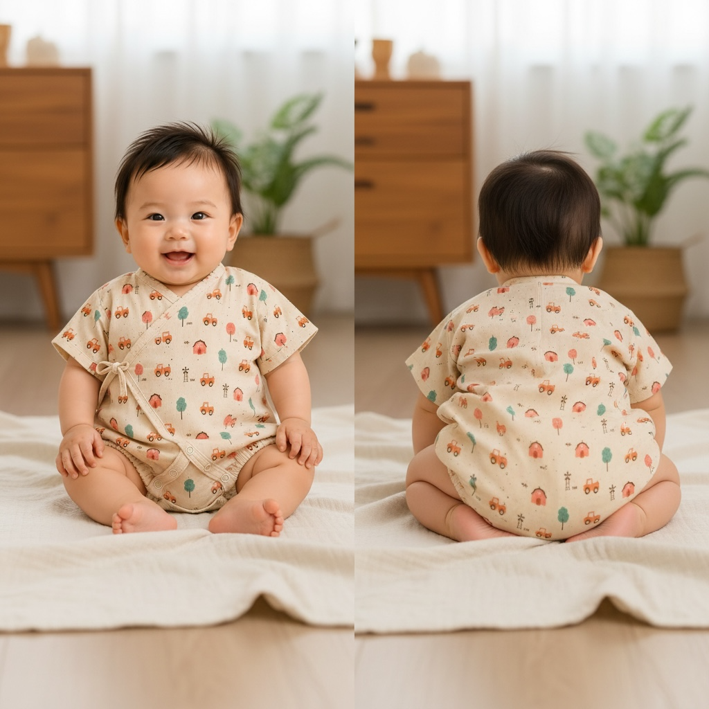 Organic Muslin Baby Onesie | Romper