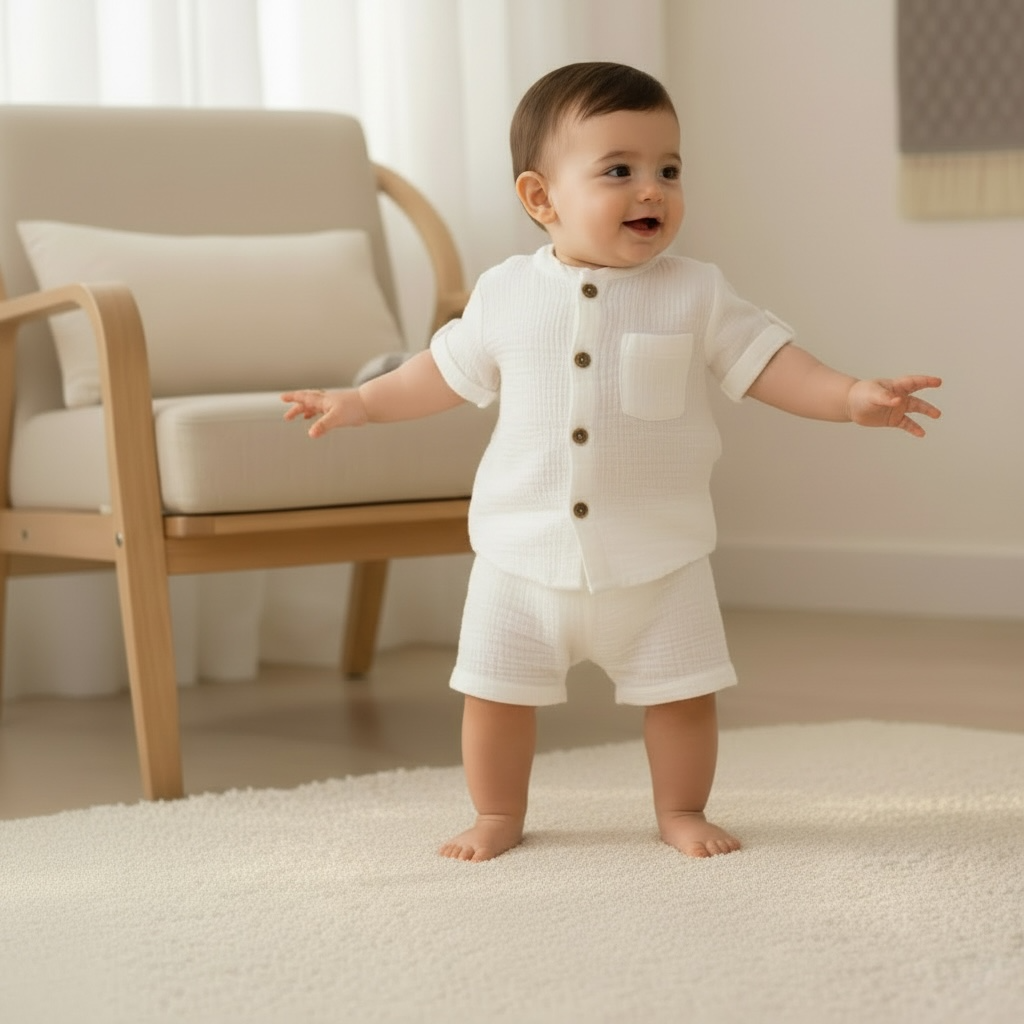Premium Double Gauze Cotton Co-ord Set for Boys