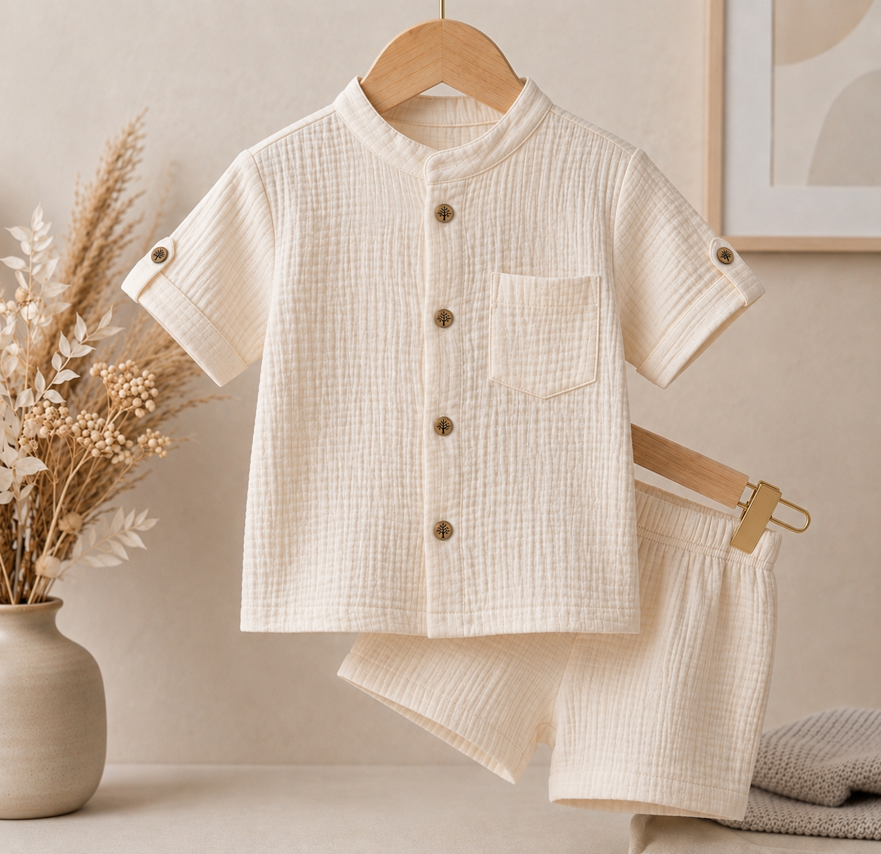 Premium Double Gauze Cotton Co-ord Set for Boys