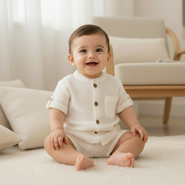 Premium Double Gauze Cotton Co-ord Set for Boys