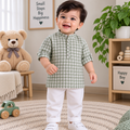Organic Muslin Mandarin Collar Shirt
