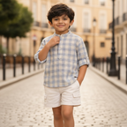 Organic Muslin Mandarin Collar Shirt