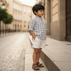 Organic Muslin Mandarin Collar Shirt