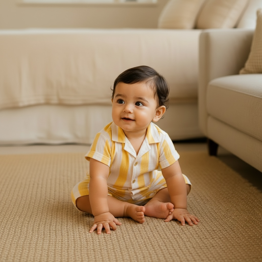 Organic Muslin Cotton Classic Stripe Romper