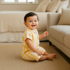 Organic Muslin Cotton Classic Stripe Romper