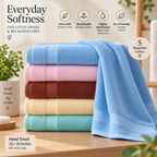 Bamboo Bliss Hand Towels Pack of 2-Super Soft & Quick Drying, 41 × 61 cm