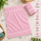 Bamboo Bliss Hand Towels Pack of 2-Super Soft & Quick Drying, 41 × 61 cm