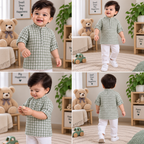 Organic Muslin Mandarin Collar Shirt
