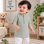 Organic Muslin Mandarin Collar Shirt