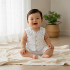 Organic Muslin Starry Jhabla Set