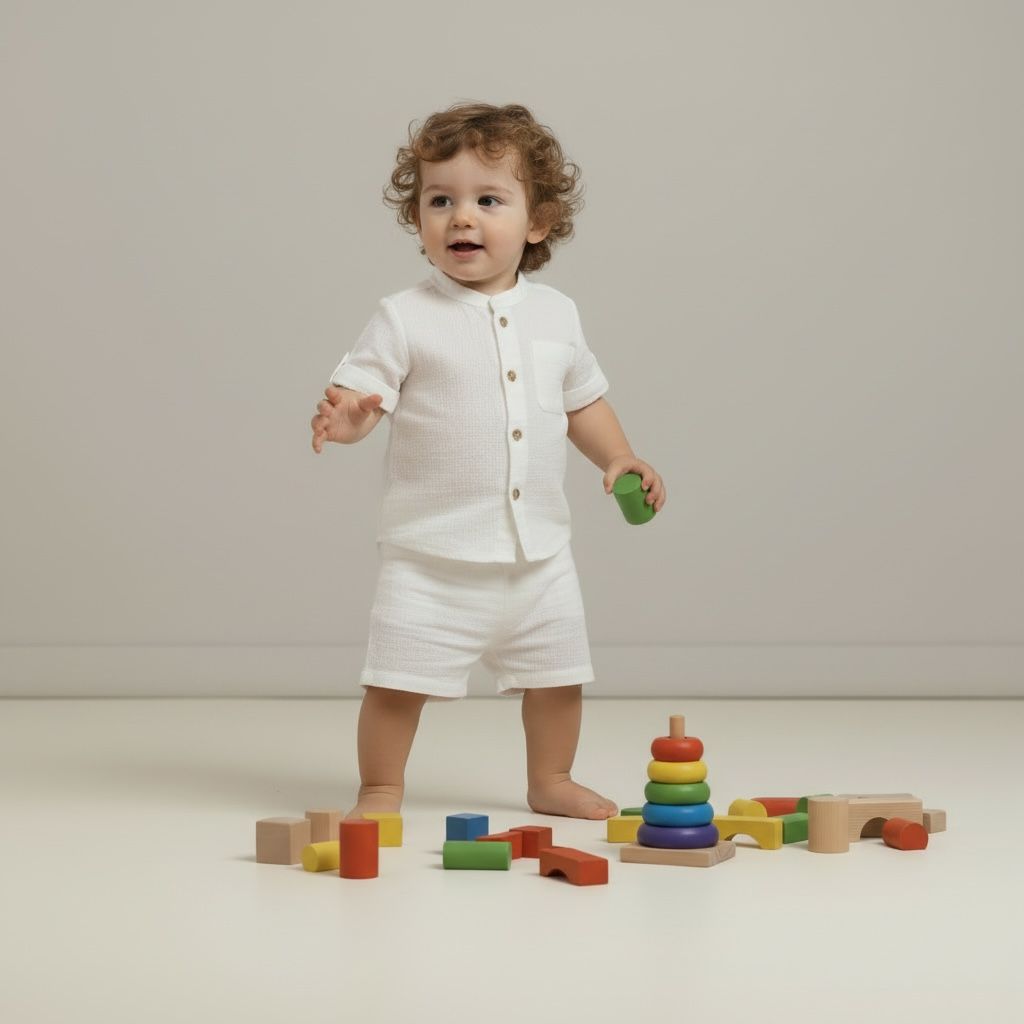 Premium Double Gauze Cotton Co-ord Set for Boys