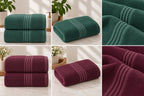 Bamboo Bliss Bath Terry Towels-  Pack of 2 -Super Soft & Quick Drying, 51 ×101 cm