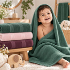 Bamboo Bliss Bath Terry Towels -Super Soft & Quick Drying, 51 ×101 cm